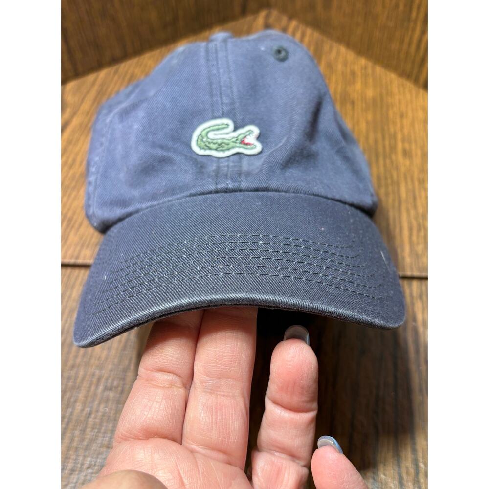 Lacoste Baseball Hat Adjustable Strap Blue One Size Casual Athletic - Picture 9 of 11